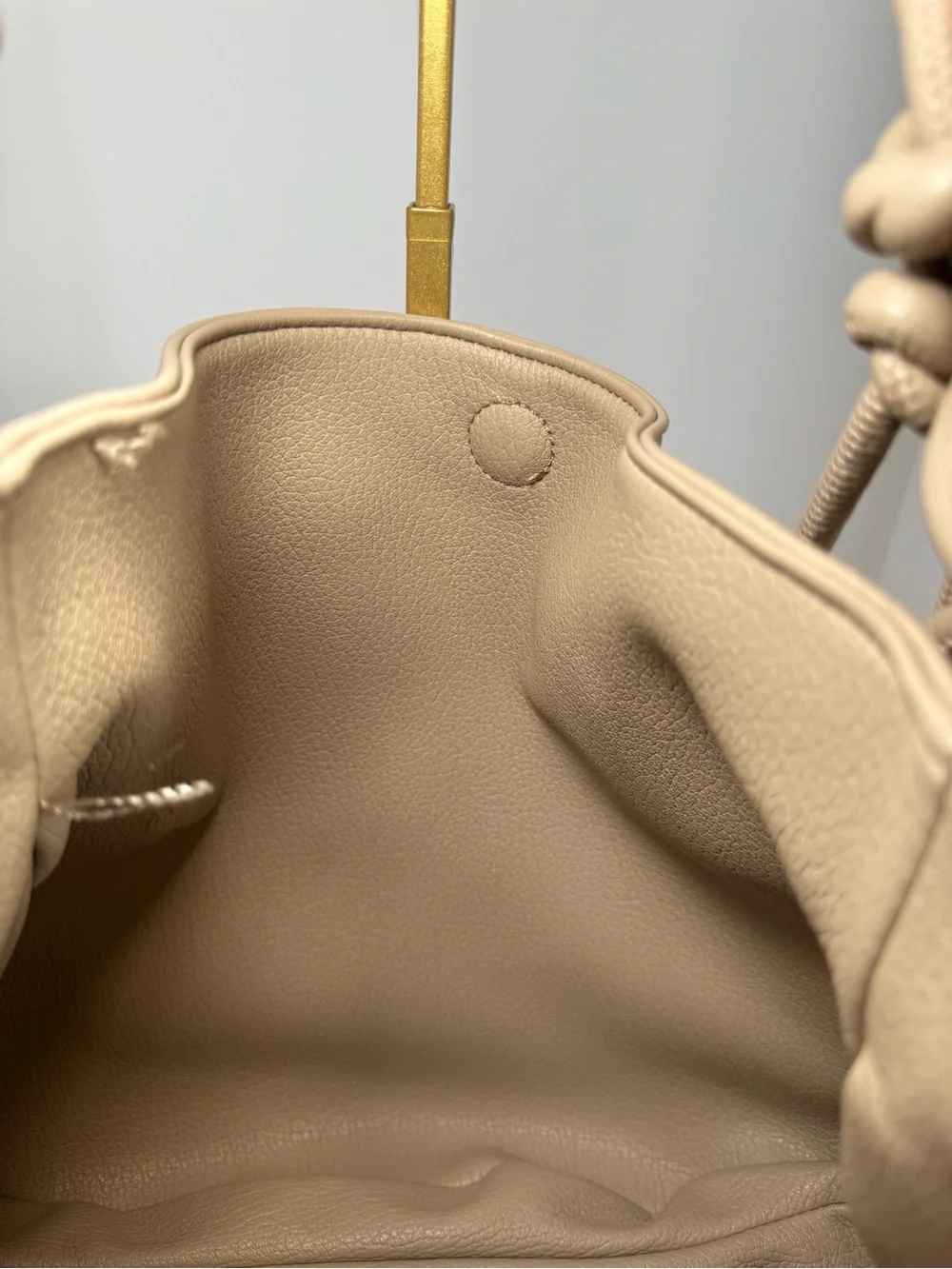 Mali + Lili Yasmin Vegan Leather Shoulder Hobo Bag - Taupe Beige - Picture 7 of 11